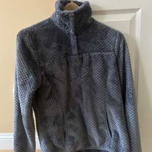 Eddie Bauer Charcoal Textured Fleece Pullover